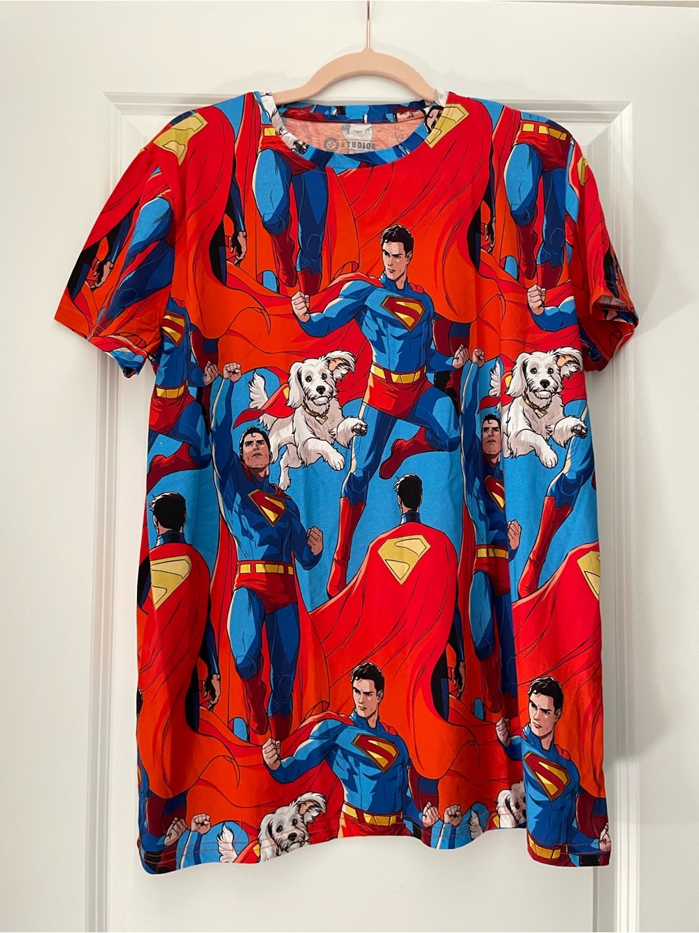 Superman and Krypto Shirt Comic Con Heroes DC Warner Bros
